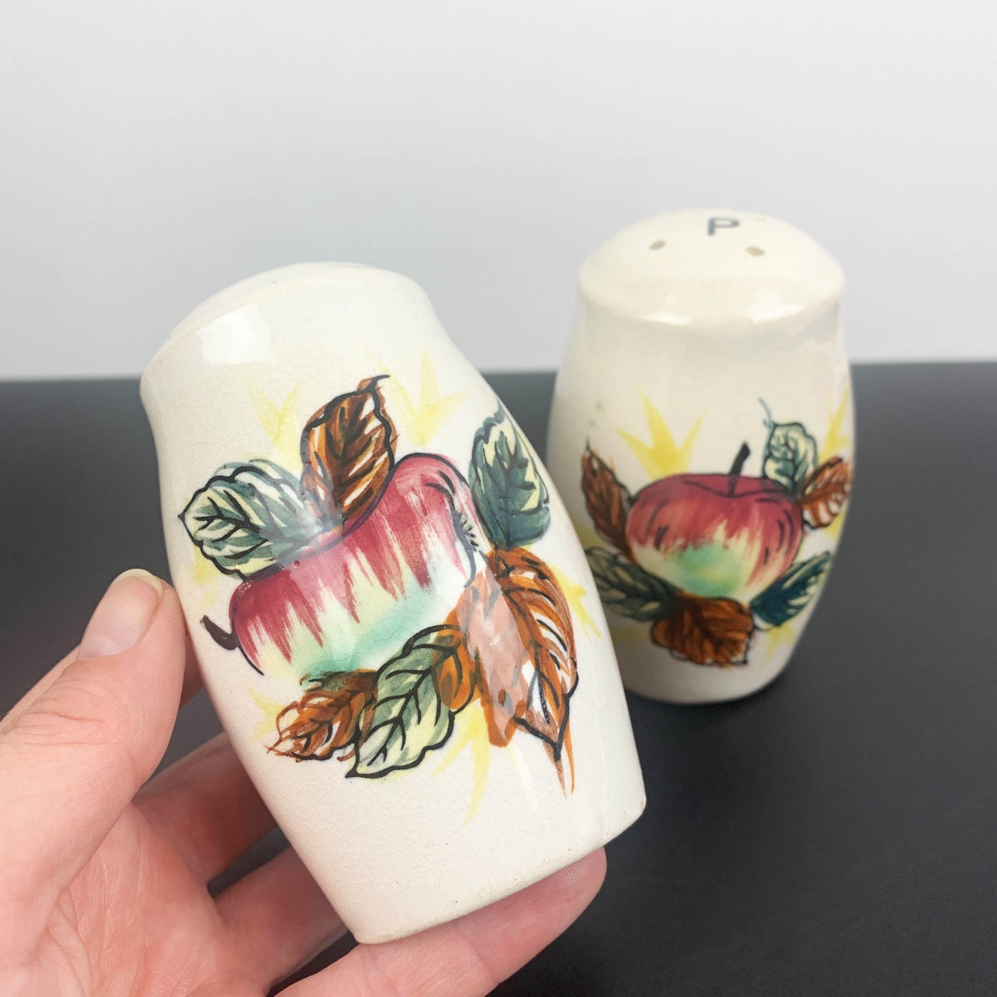 Apple Salt and Pepper Shakers