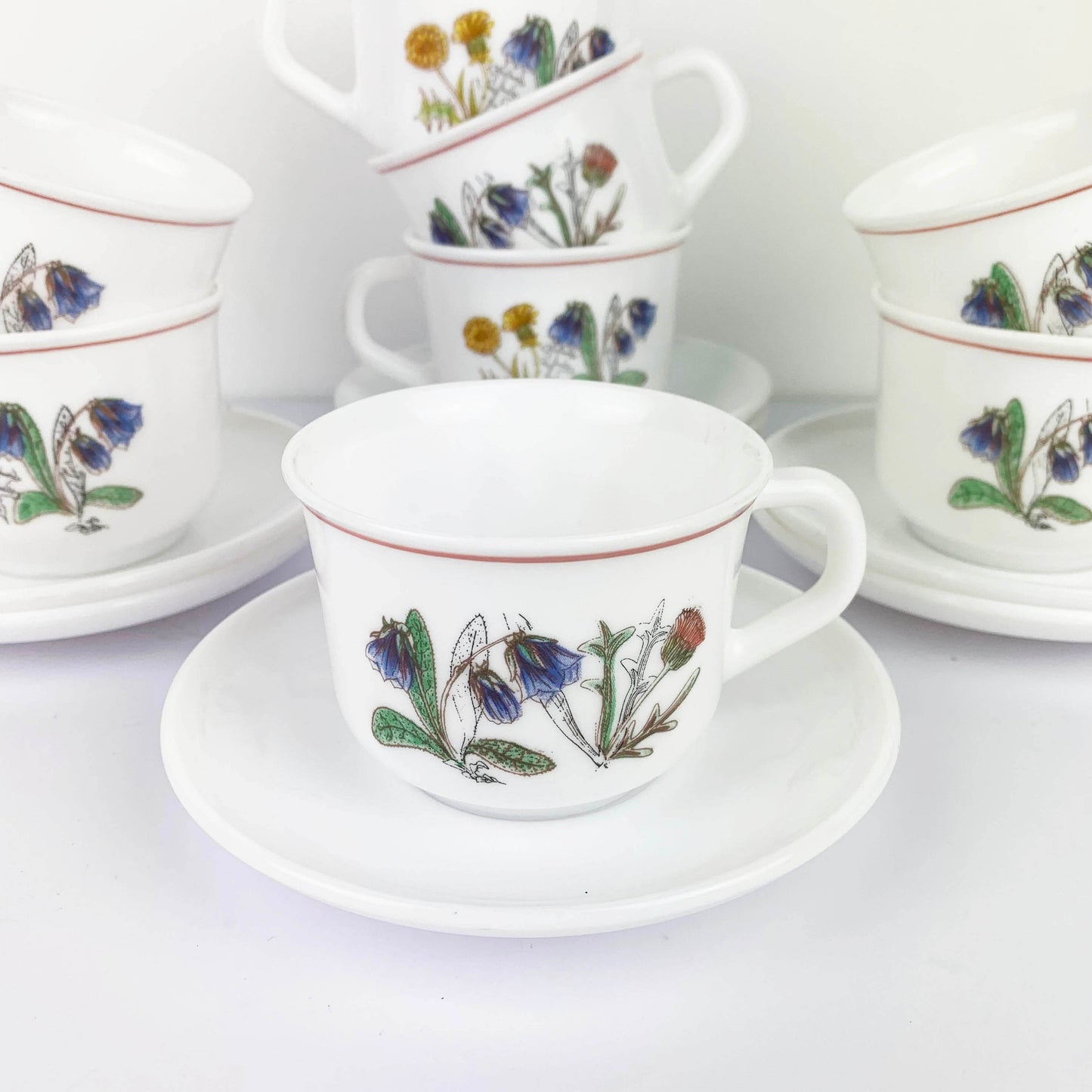 Arcopal 'Fleur D'ete' Coffee Cup and Saucer Set