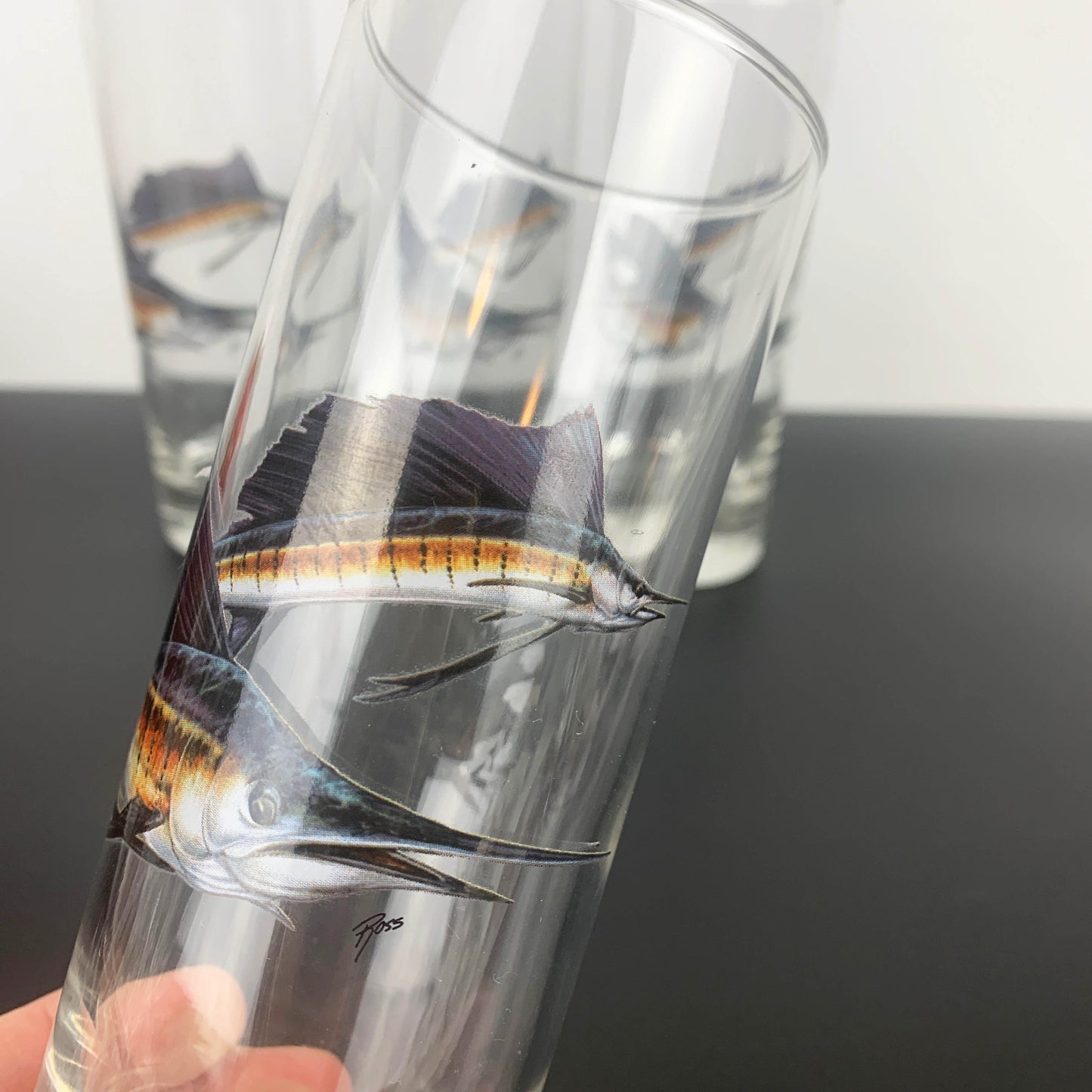 Arc France Blue Marlin Highball Set