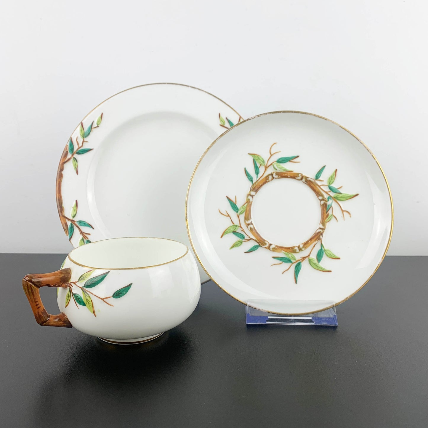 Brown-Westhead Moore Antique Bamboo Pattern Trio