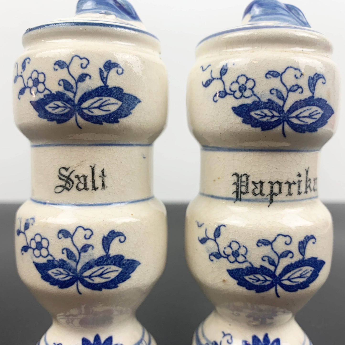 Delft Blue Style Salt and Paprika Shakers