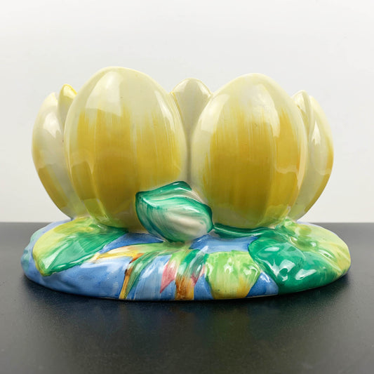 Clarice Cliff Art Deco Water Lily Open Vase