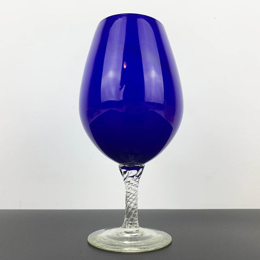 Empoli Cobalt Blue Oversize Art Glass Brandy Balloon
