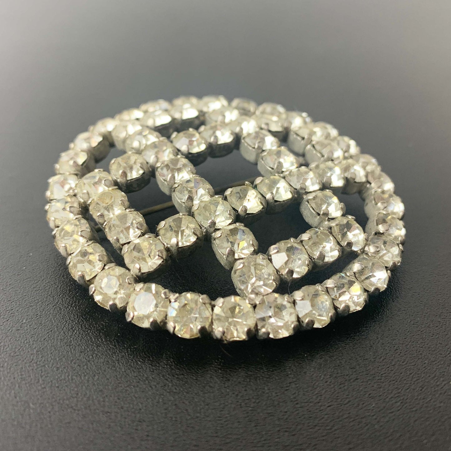 Mid Century Rhinestone Brooch