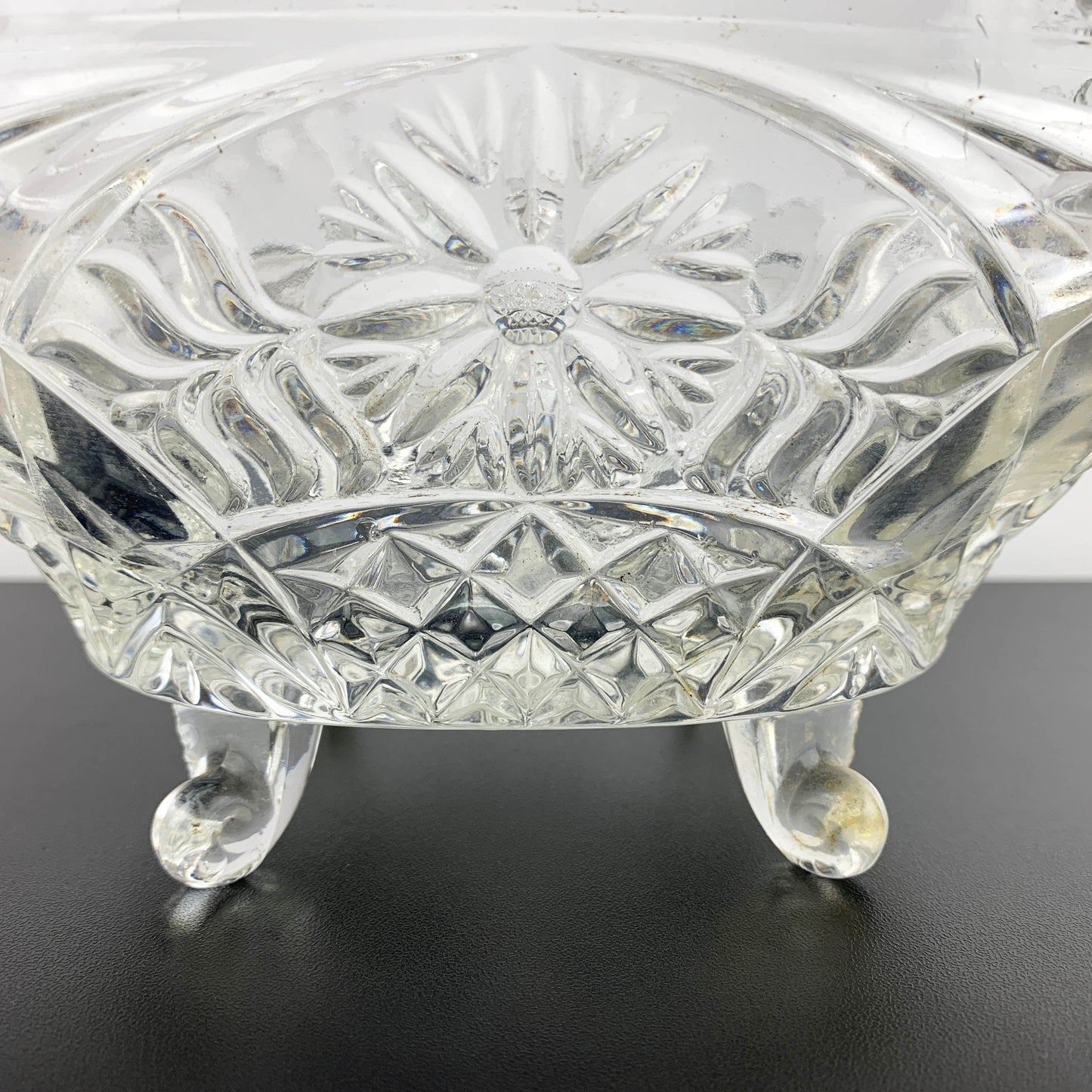 Crystal Oval Footed Presentation Bowl