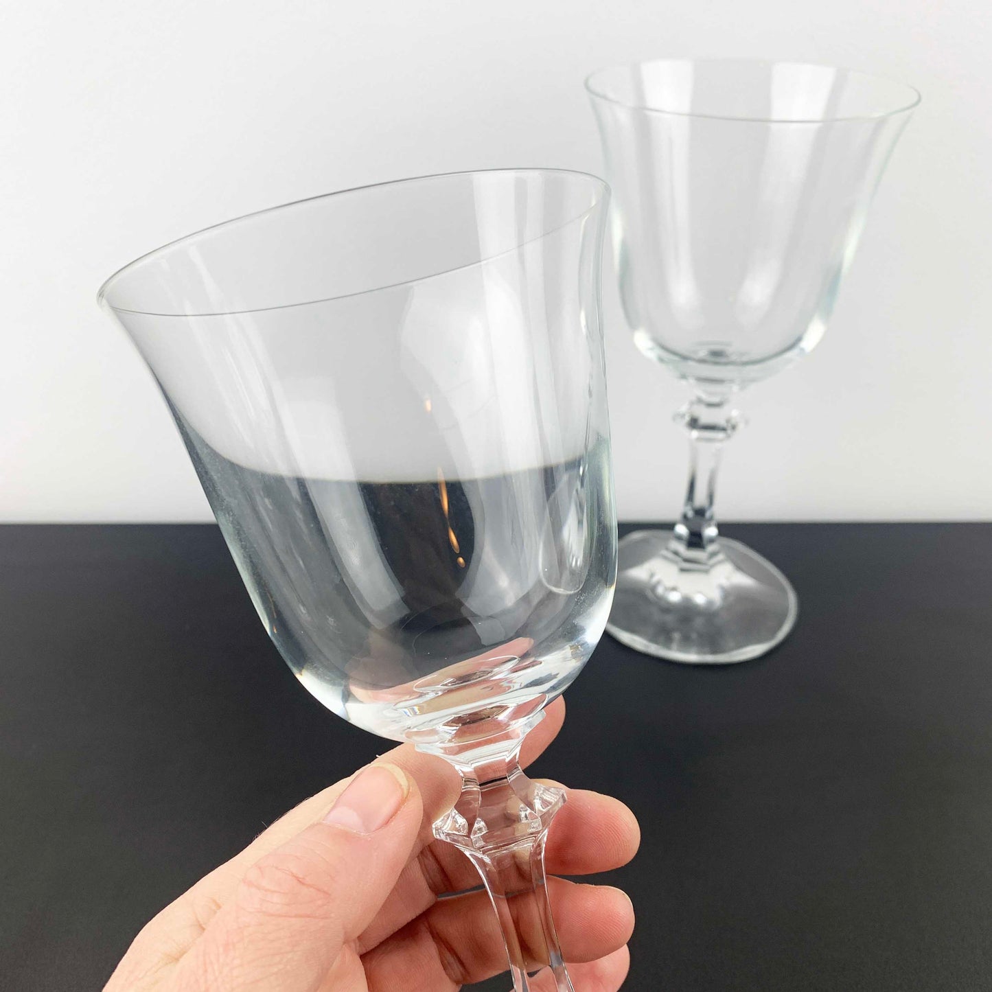 Crystal Wine and Water Goblets