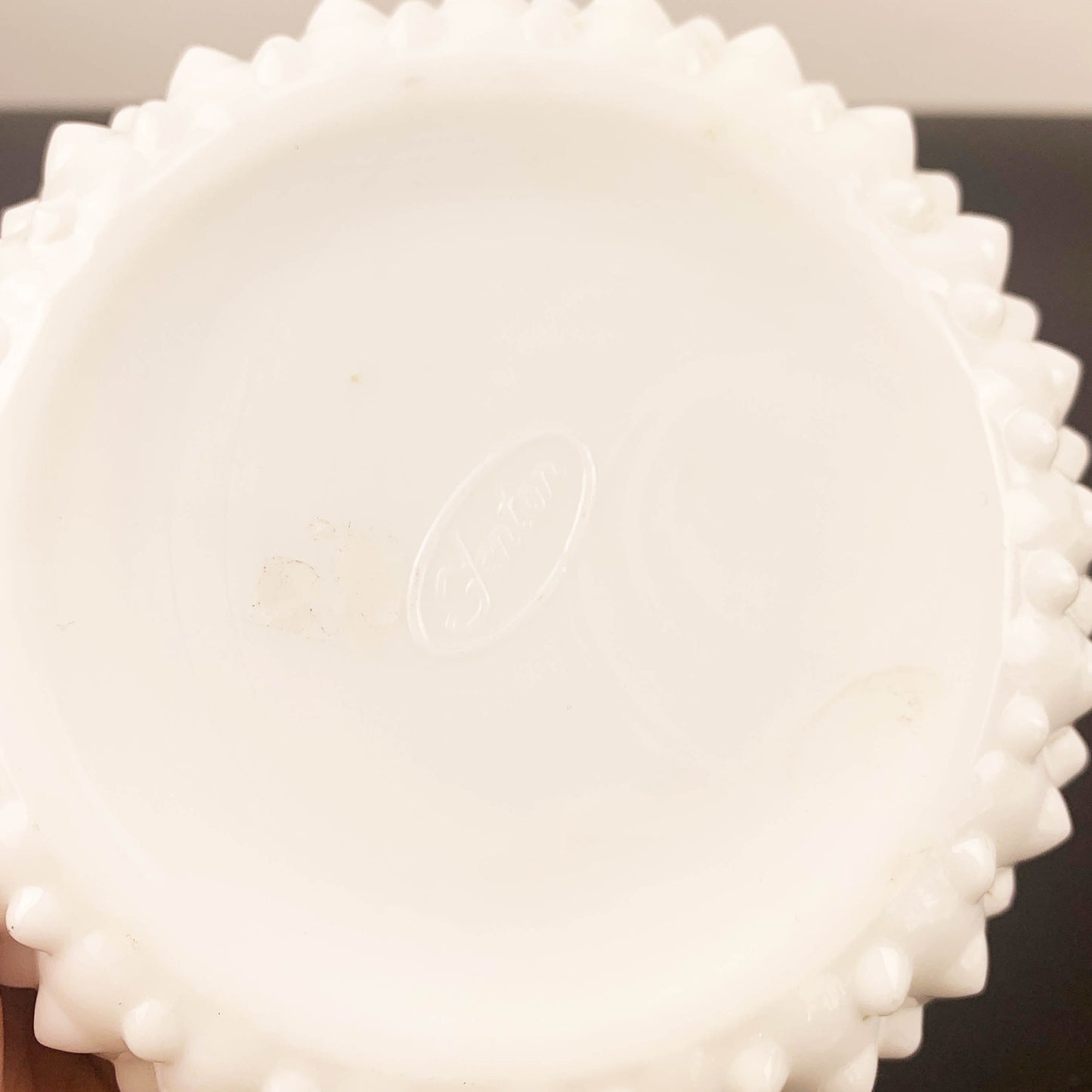 Fenton Hobnail Milk Glass Ornament Set