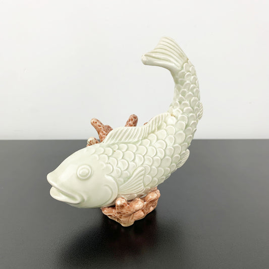 Fitz and Floyd 'Koi Fish' Figural Candle Holder 1976
