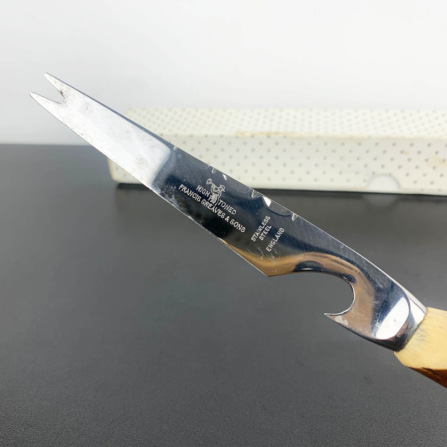 Mid Century Bar & Garnish Knife with Stag/Antler Horn Handle