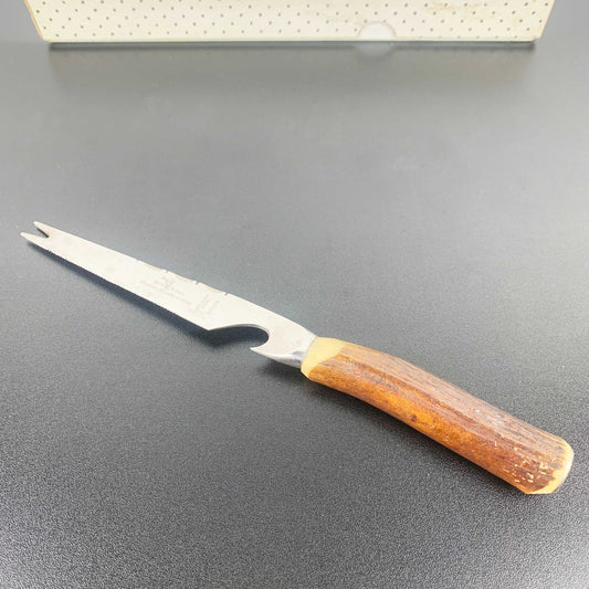 Mid Century Bar & Garnish Knife with Stag/Antler Horn Handle