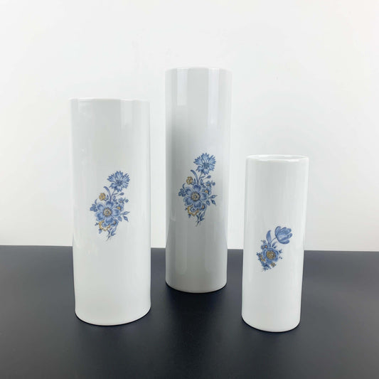 Franklin Porcelain Limited Edition Graduating Cylinder Vase Set