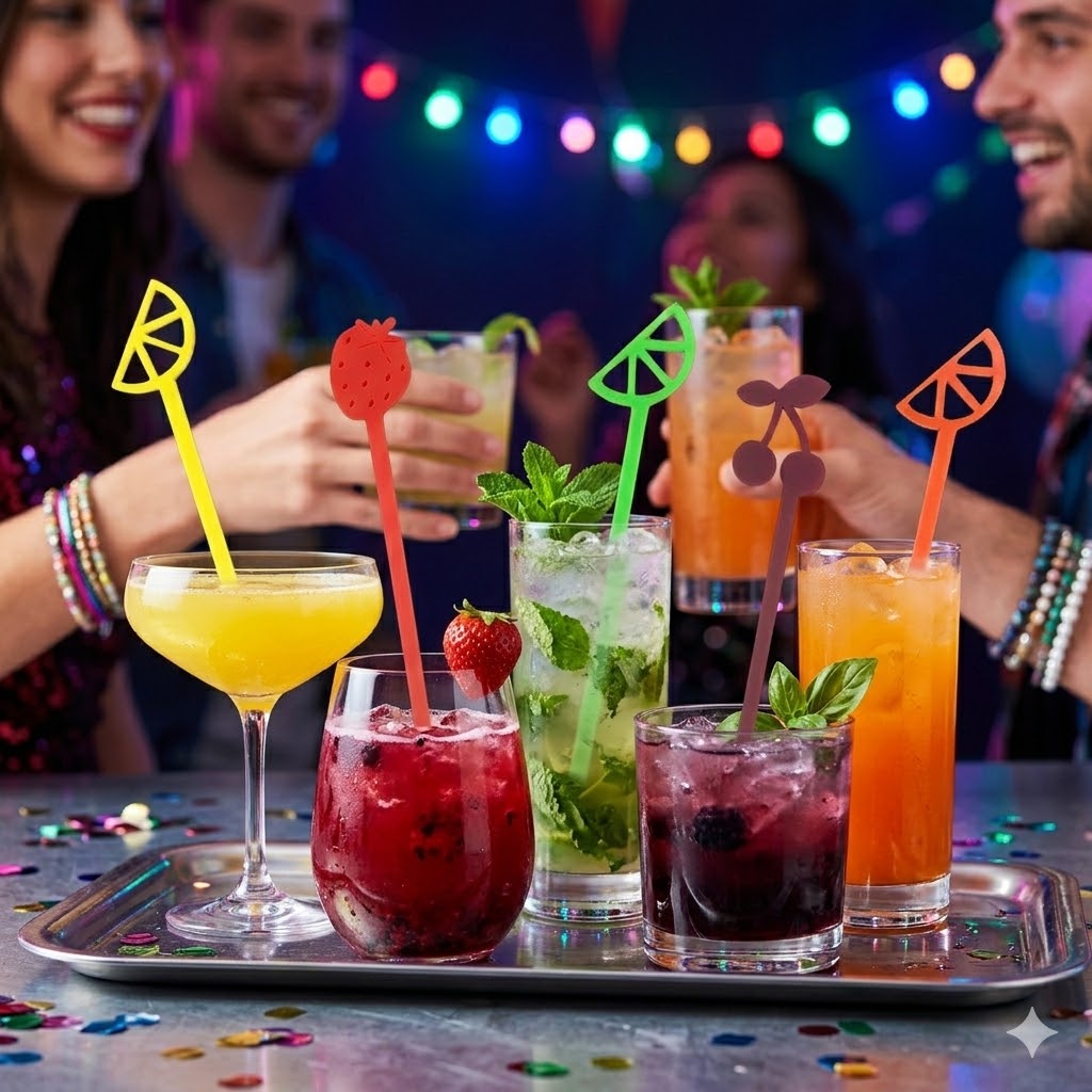 Strawberry Drink Stirrers