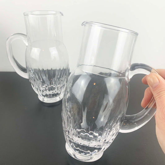 Rogaska Crystal Ripple Design Water Pitcher Set