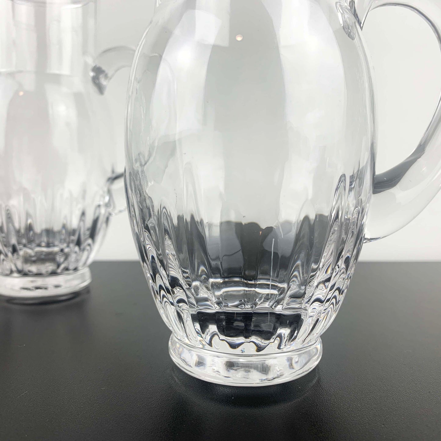 Rogaska Crystal Ripple Design Water Pitcher Set