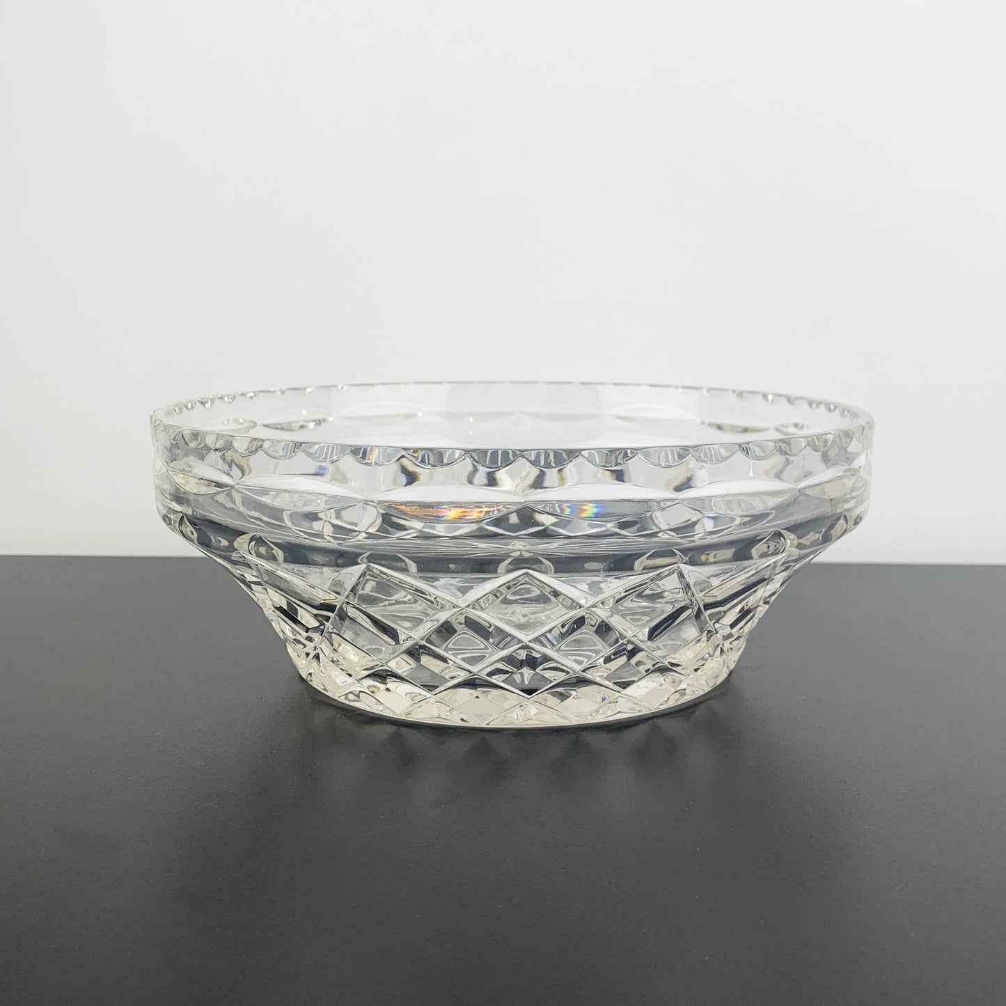 Grimwade Crown Crystal diamond cut serving bowl