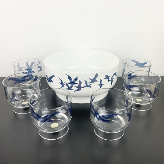 Guzzini Italy Seagull Tumbler & Salad Bowl Set