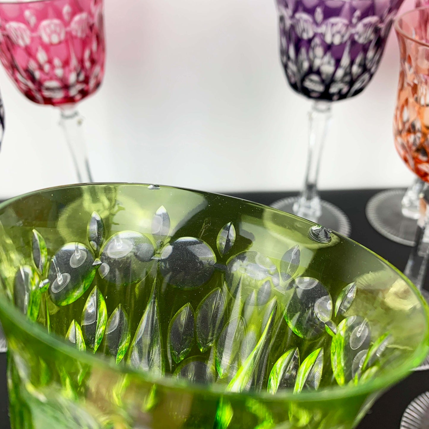 Harlequin Cut to Clear Crystal Wine Glass Set