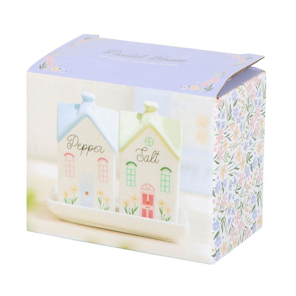 Pastel House Shaped Salt and Pepper Shakers