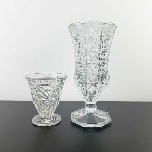 Vintage Glass Trumpet Vase