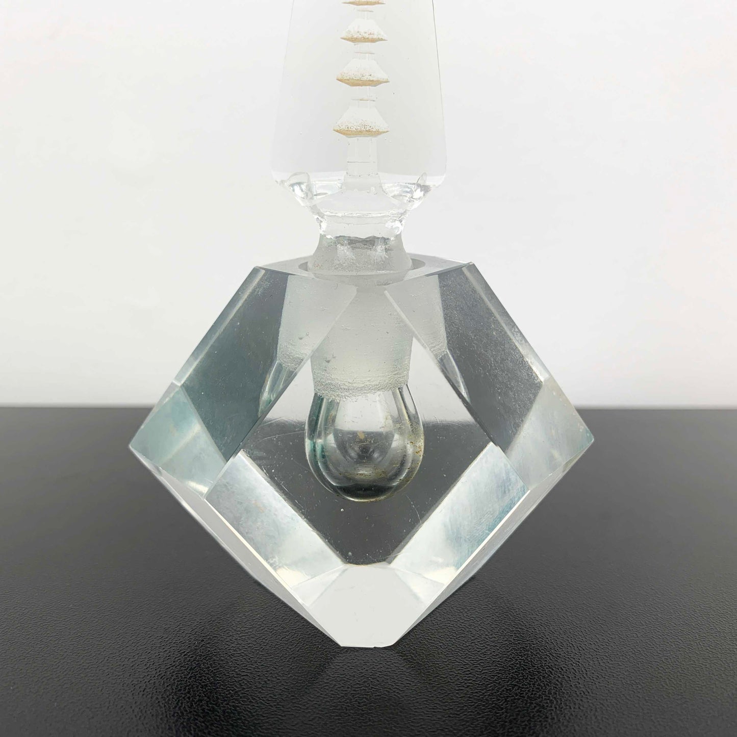 Japanese Crystal Perfume Bottle with Pagoda Stopper