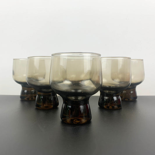 Crown Crystal NZ (Kaaru Glass) 'Chimera' Smoky Glassware Sets