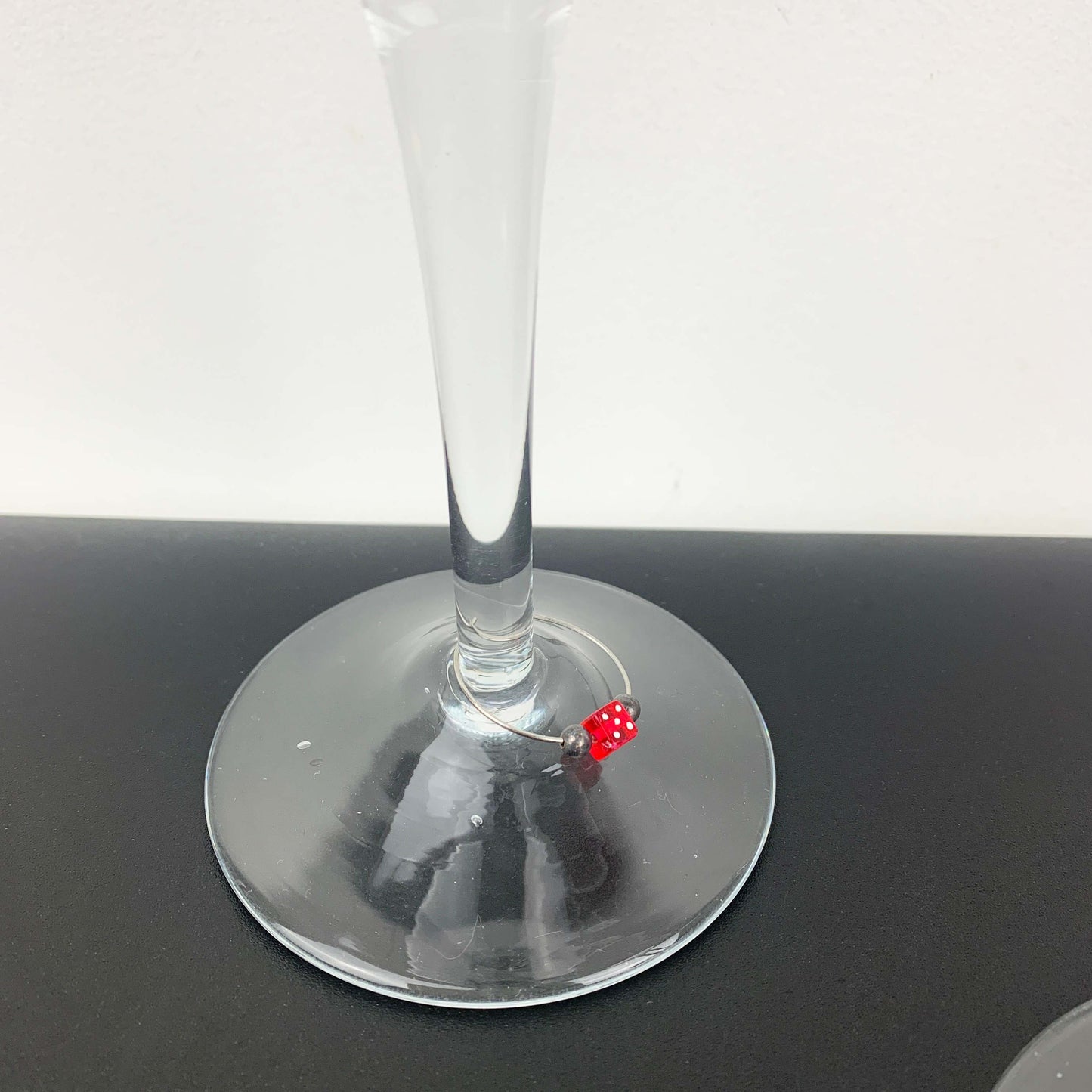 Martini Glass Set with Dice Charms