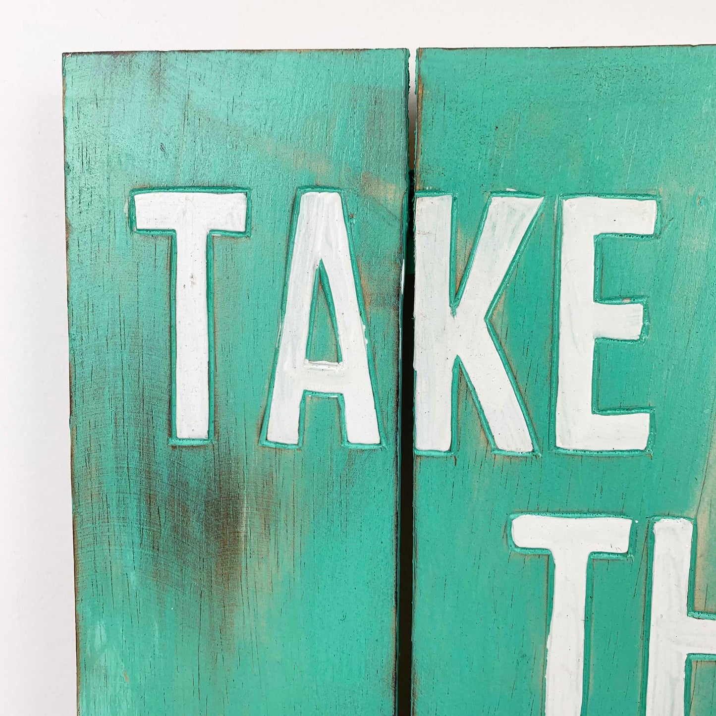 'Take Me to the Ocean' Distressed Timber Wall Hanging