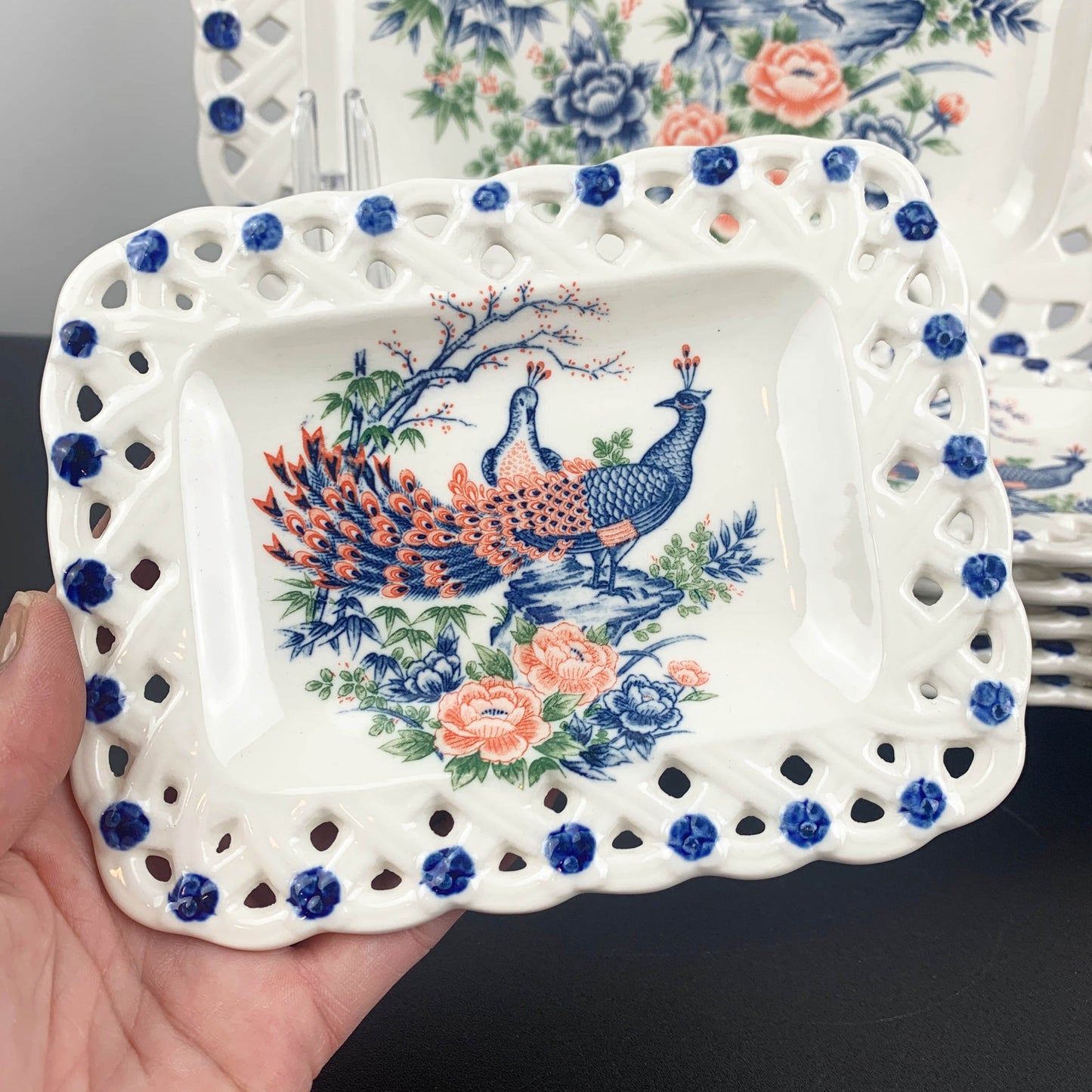 Peacock Dessert Serving Set