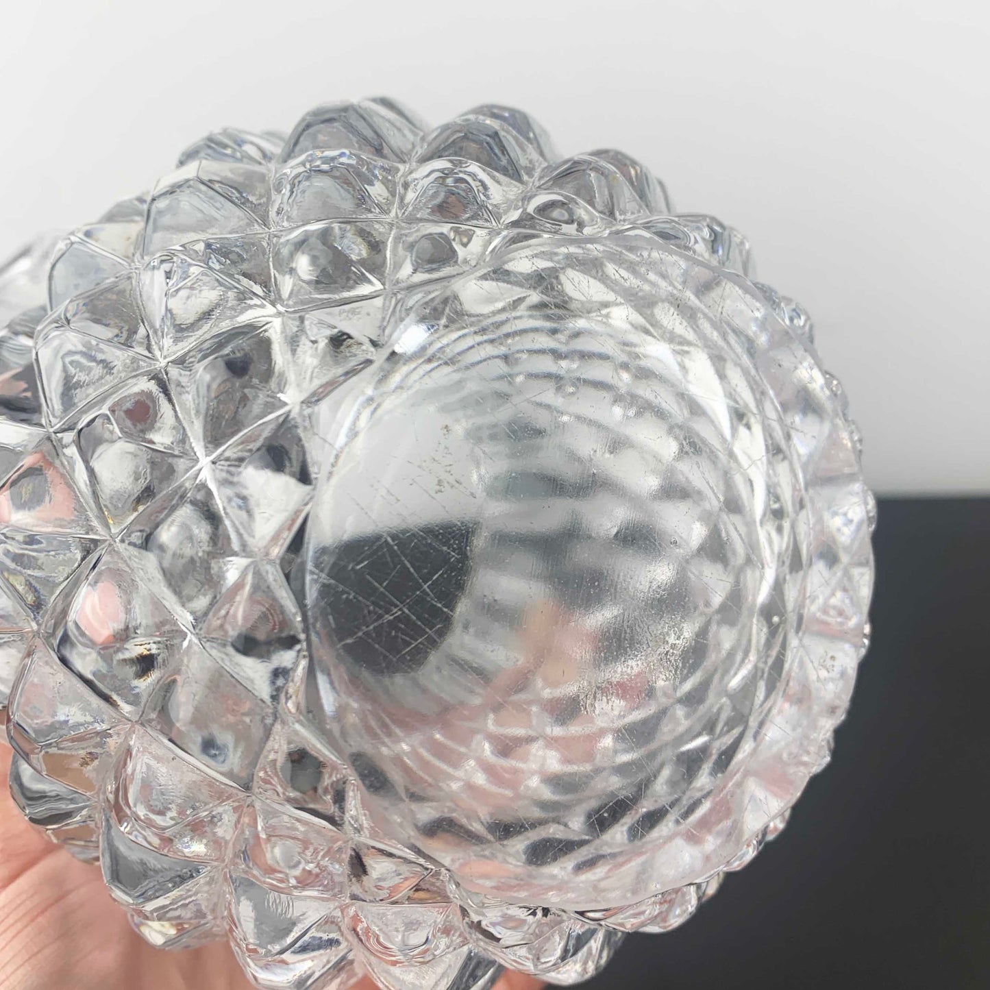 Heavy Cut Crystal Pineapple Form Vase