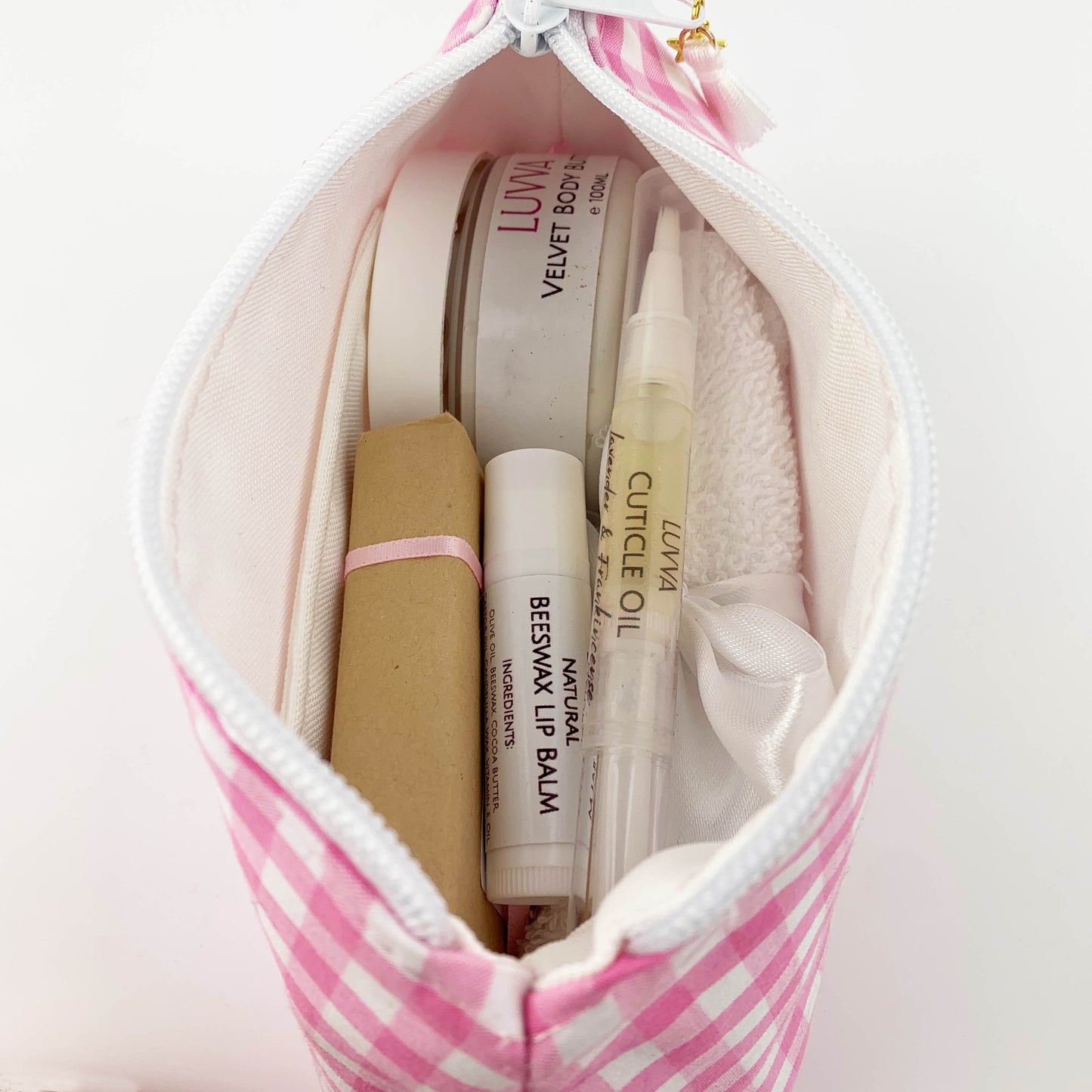 Skincare and Handmade Makeup Pouch Gift Set: Small