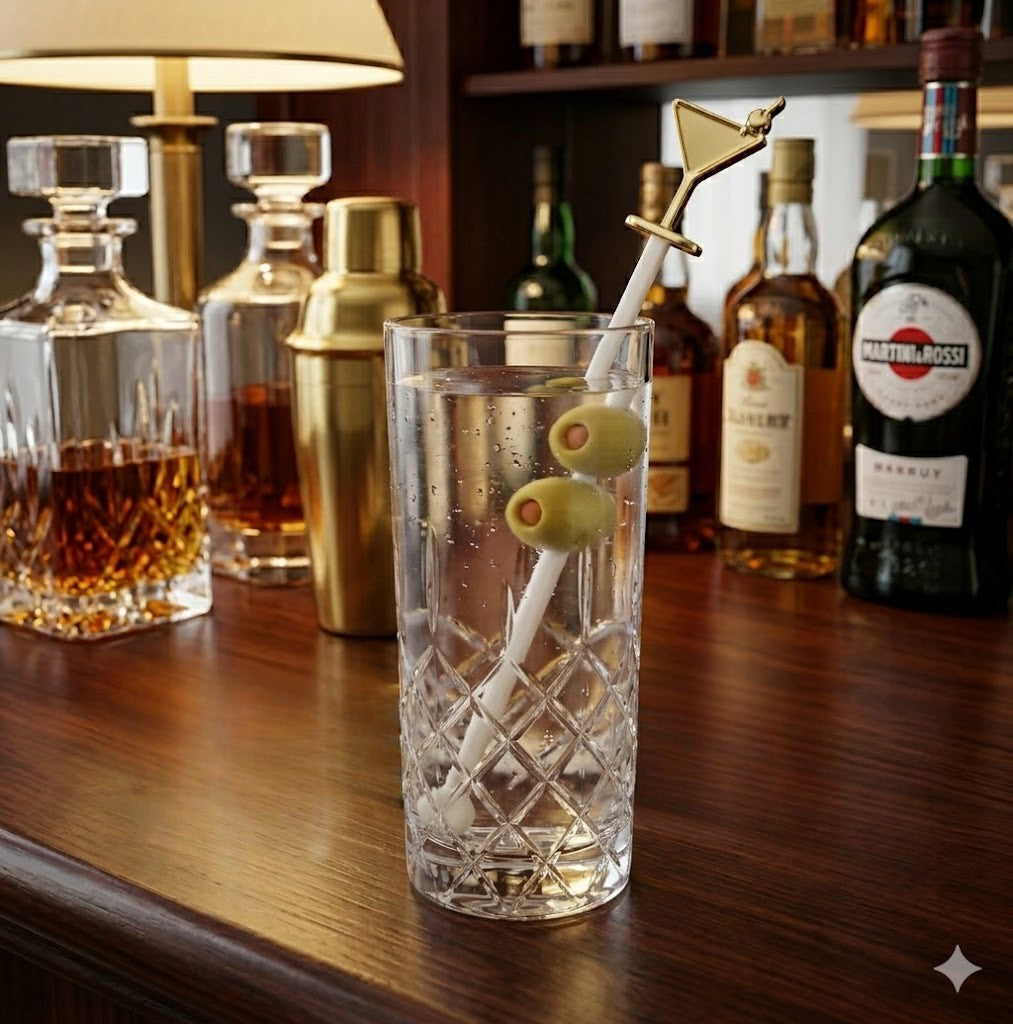 Signature Mirrored Cocktail Stirrers - Gold