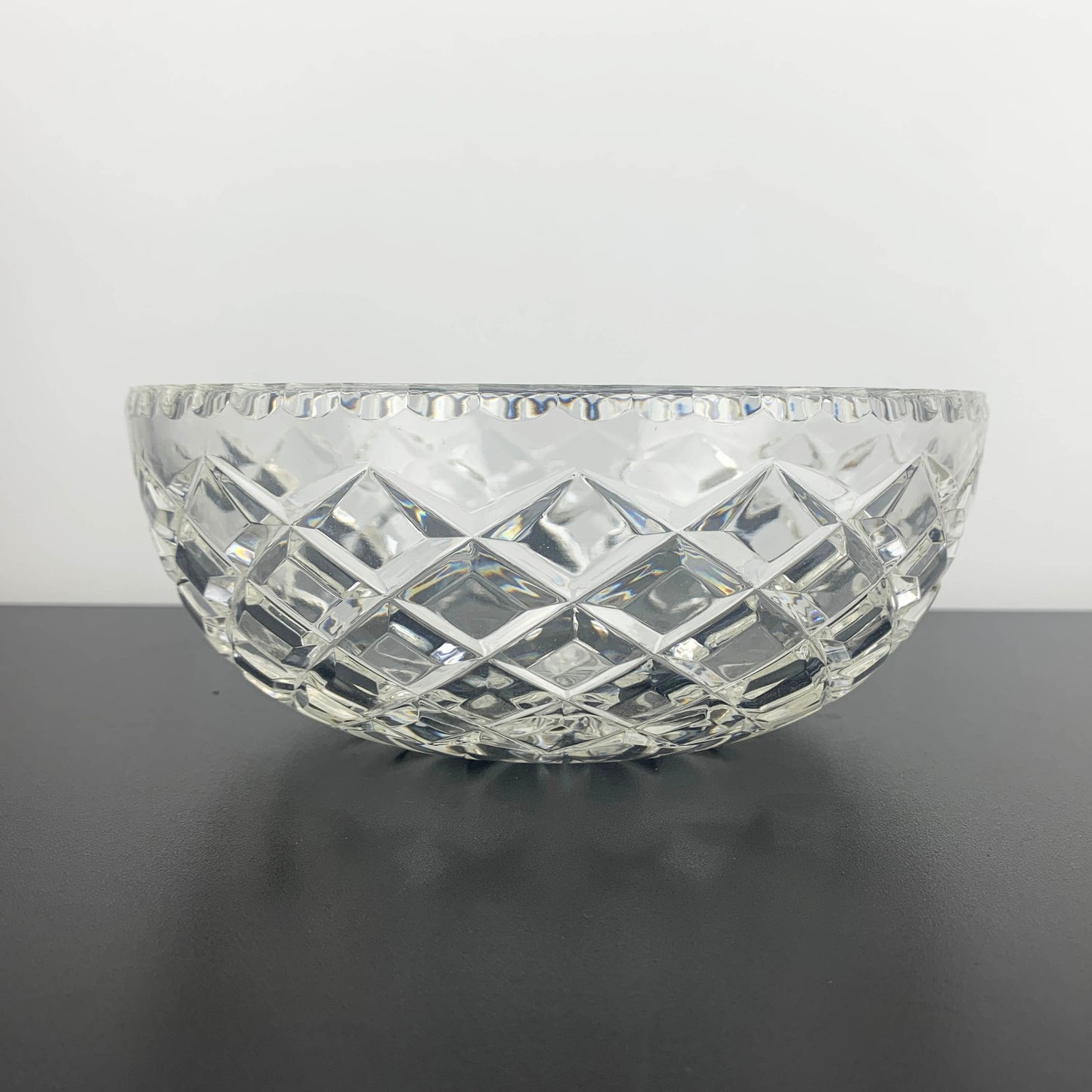 Bohemia Crystal Diamond Cut Salad Bowl