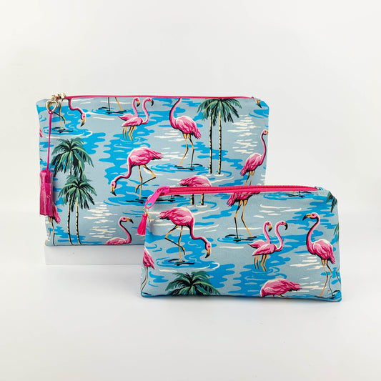 Tropical Flamingo Makeup & Cosmetics Pouch