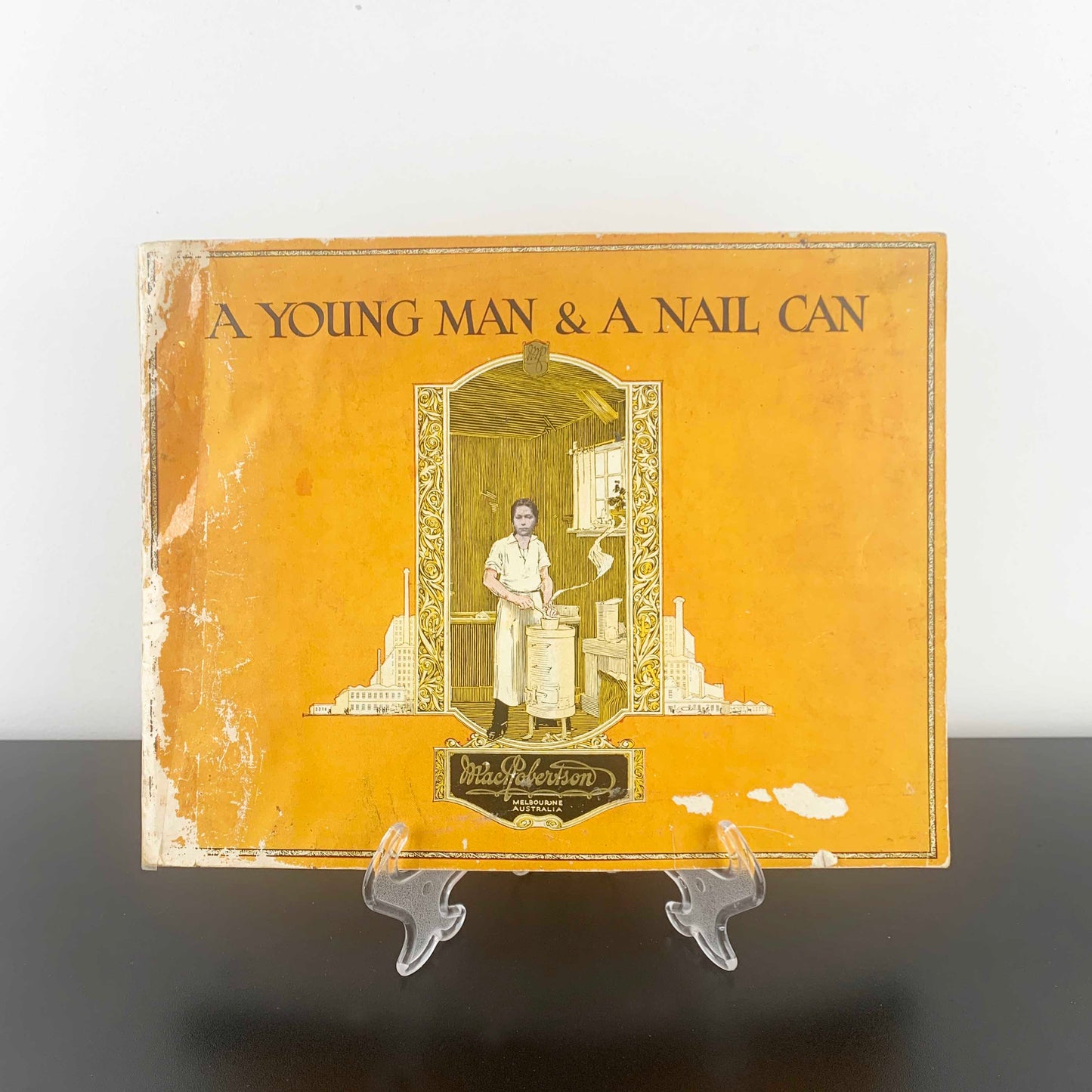 MacRobertson Original 1921 Industrial Pictorial 'A Young Man and a Nail Can'