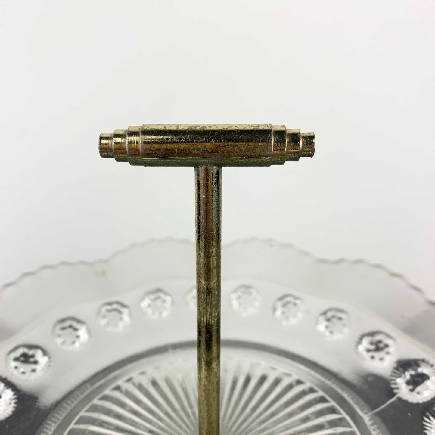 Davidson Glass 'Blackberry Prunt' 2 Tier Dessert Stand
