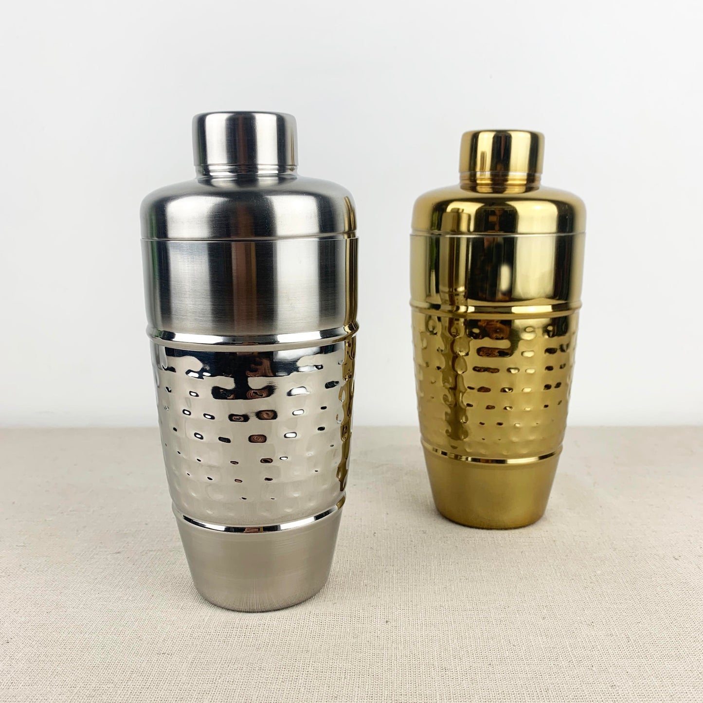 Cocktail Shaker in Hammered Chrome