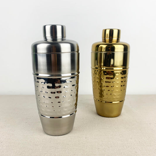 Cocktail Shaker in Hammered Chrome