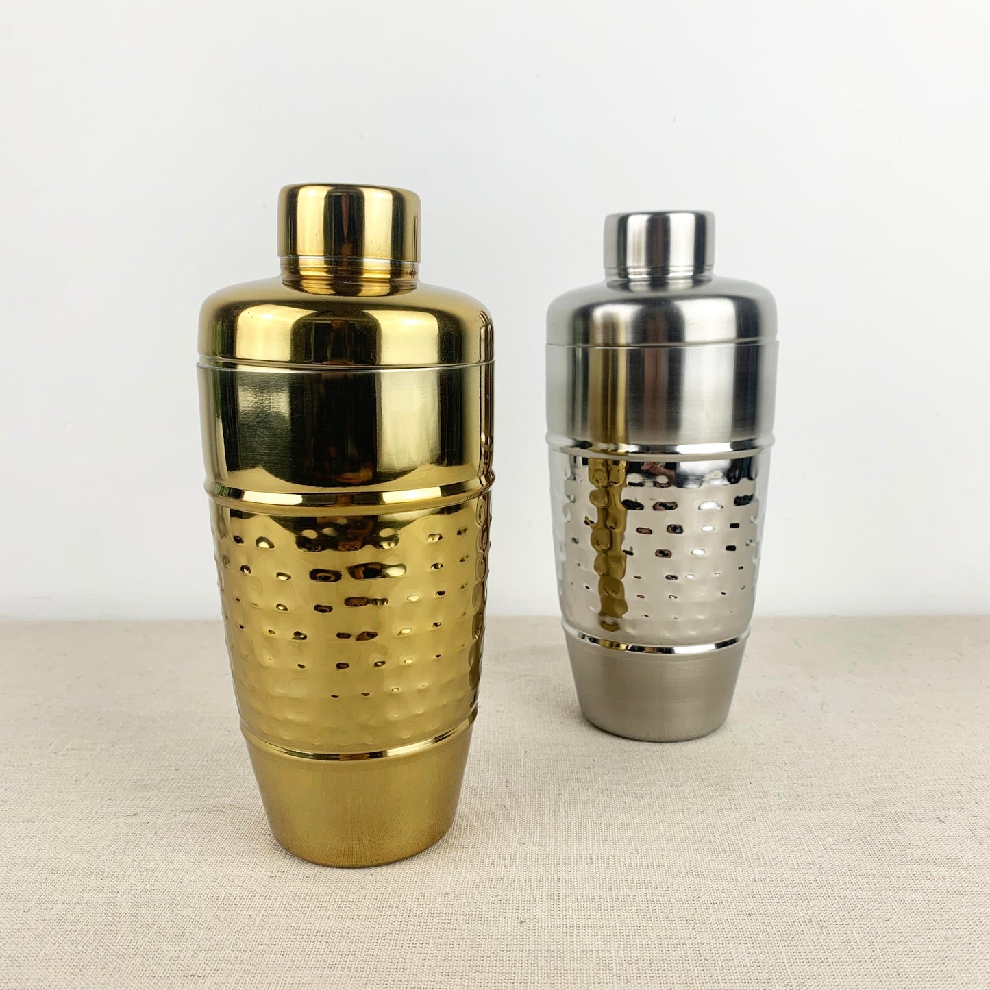 Cocktail Shaker in Hammered Gold