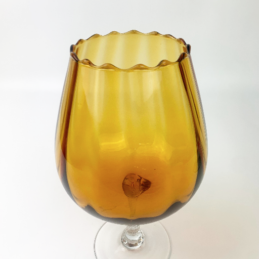 Oversize amber brandy balloon glass