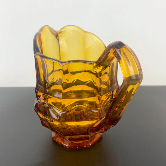 Art Deco Amber Glass Pitcher