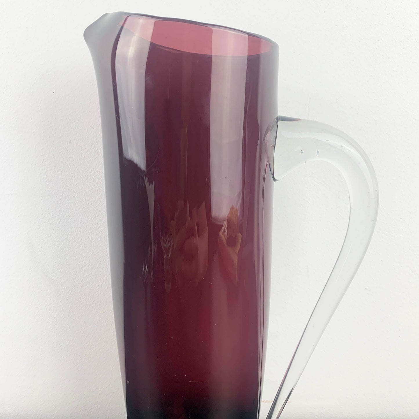 Hand Blown Amethyst Glass Cocktail Pitcher