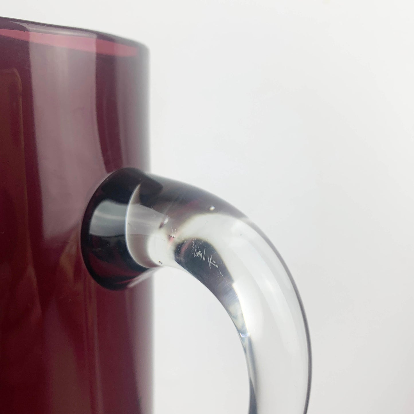 Hand Blown Amethyst Glass Cocktail Pitcher