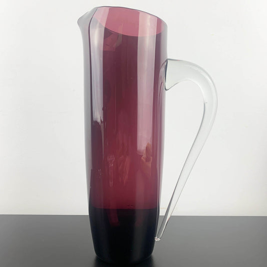 Hand Blown Amethyst Glass Cocktail Pitcher