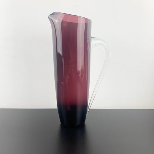 Hand Blown Amethyst Glass Cocktail Pitcher