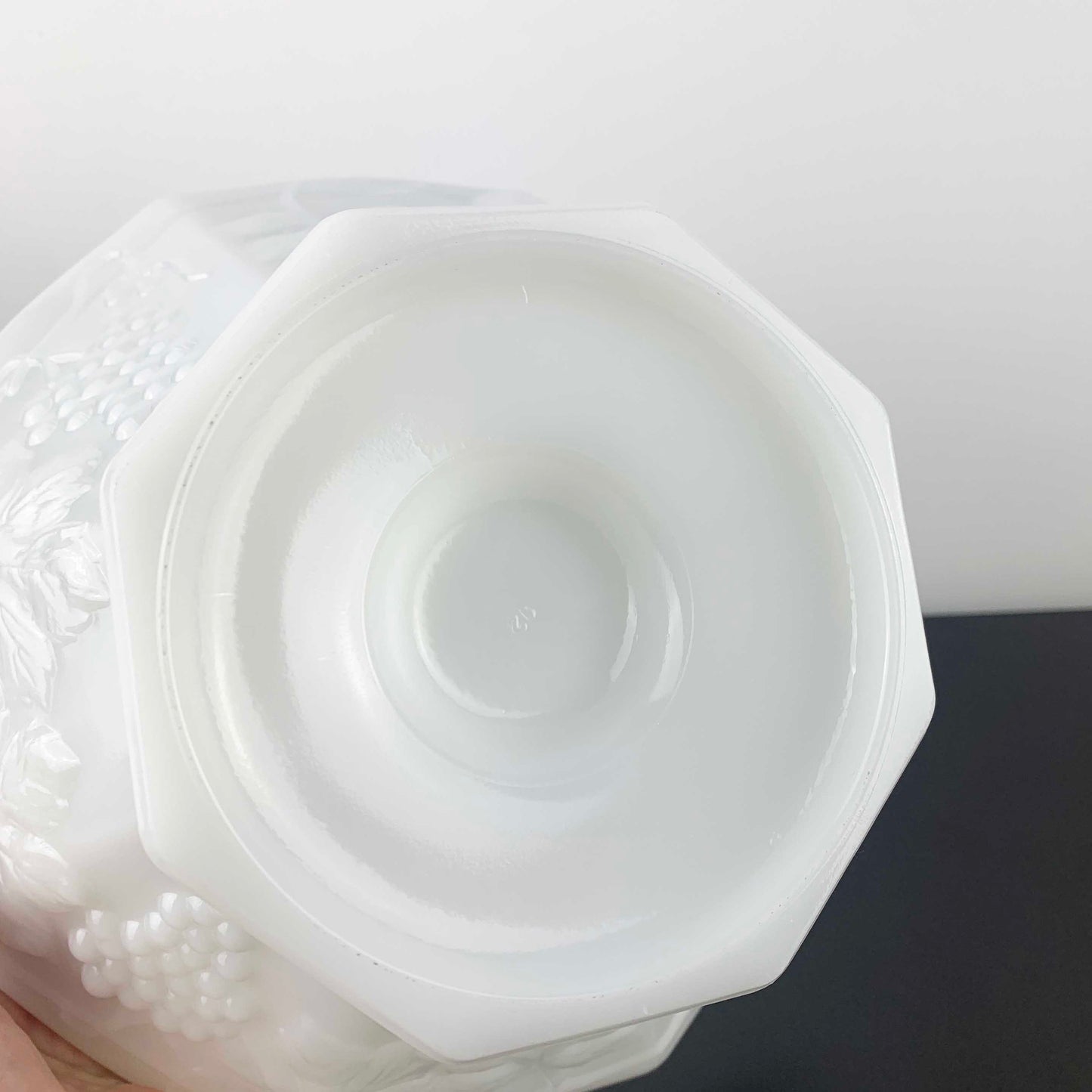Anchor Hocking 'Harvest Grape' Milk Glass Pedestal Bowl