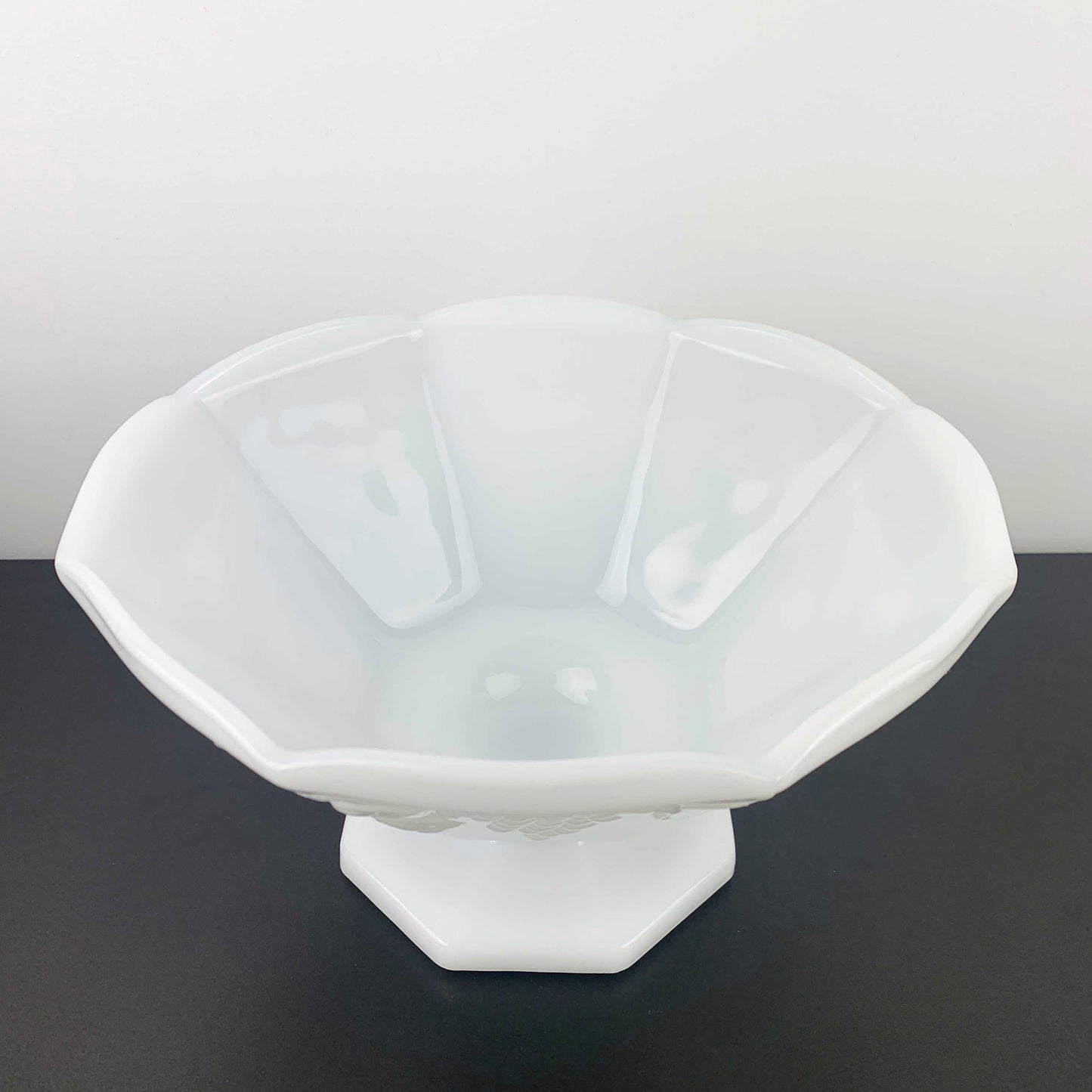 Anchor Hocking 'Harvest Grape' Milk Glass Pedestal Bowl