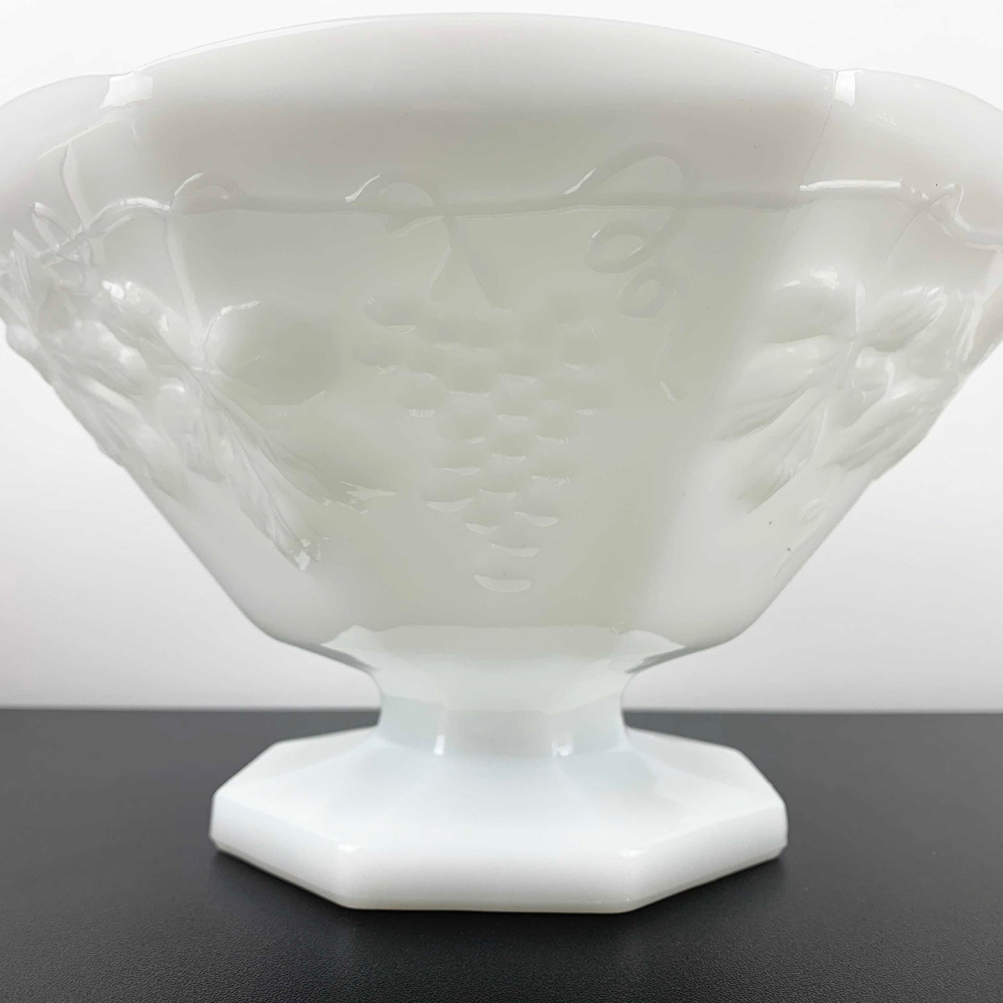 Anchor Hocking 'Harvest Grape' Milk Glass Pedestal Bowl