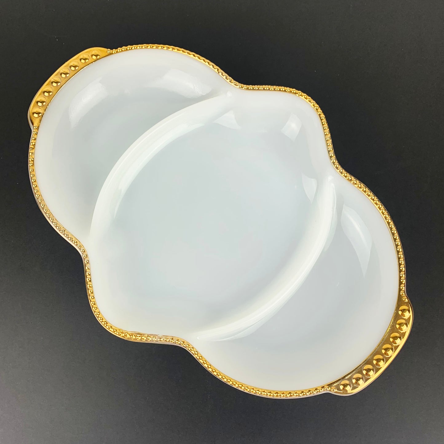 Anchor Hocking 50th Anniversary 22k Gold Appetiser Tray