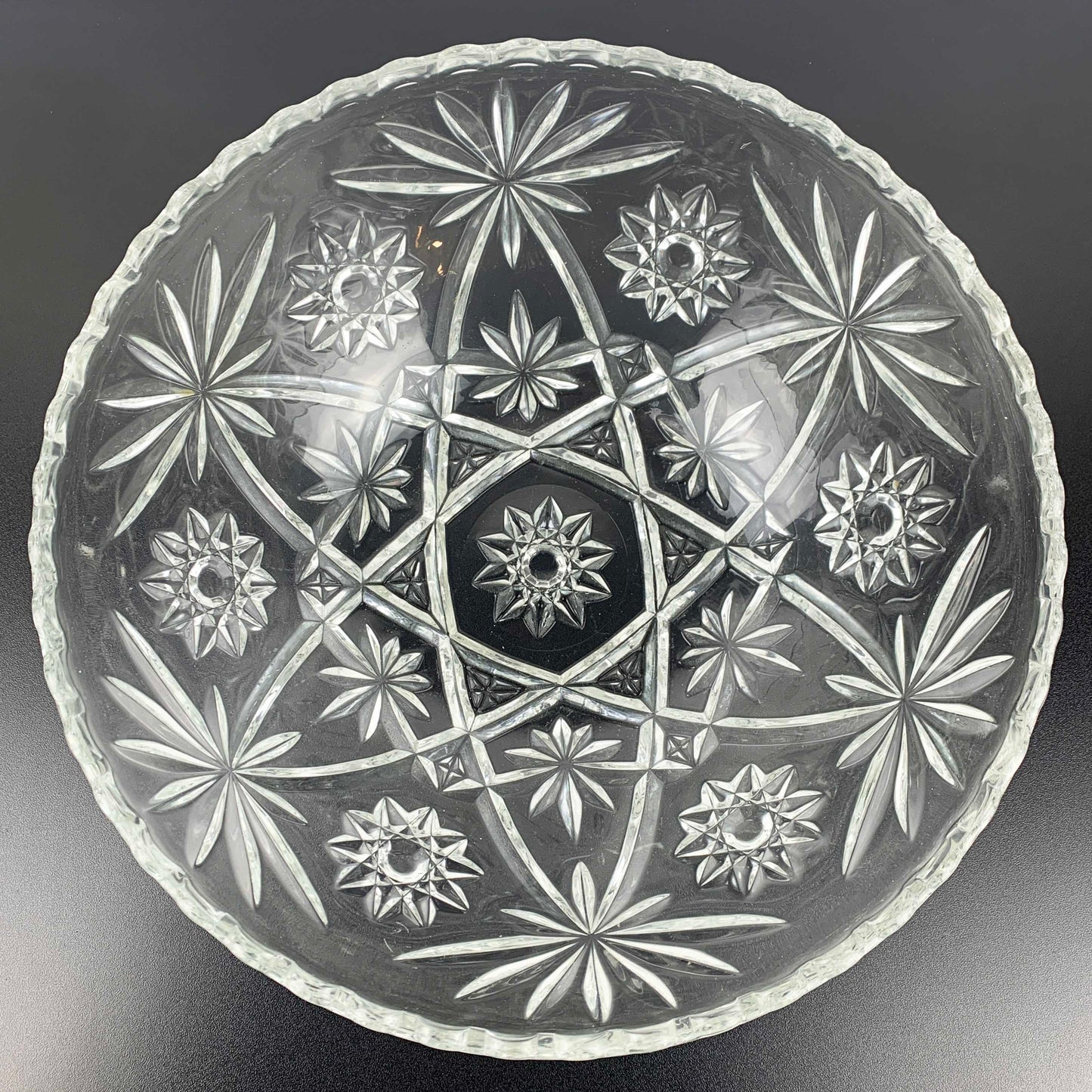 Anchor Hocking Prescut 'Star of David' Large Bowl