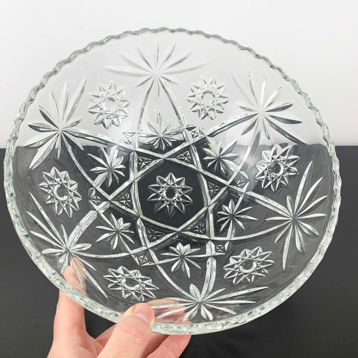 Anchor Hocking Prescut 'Star of David' Large Bowl